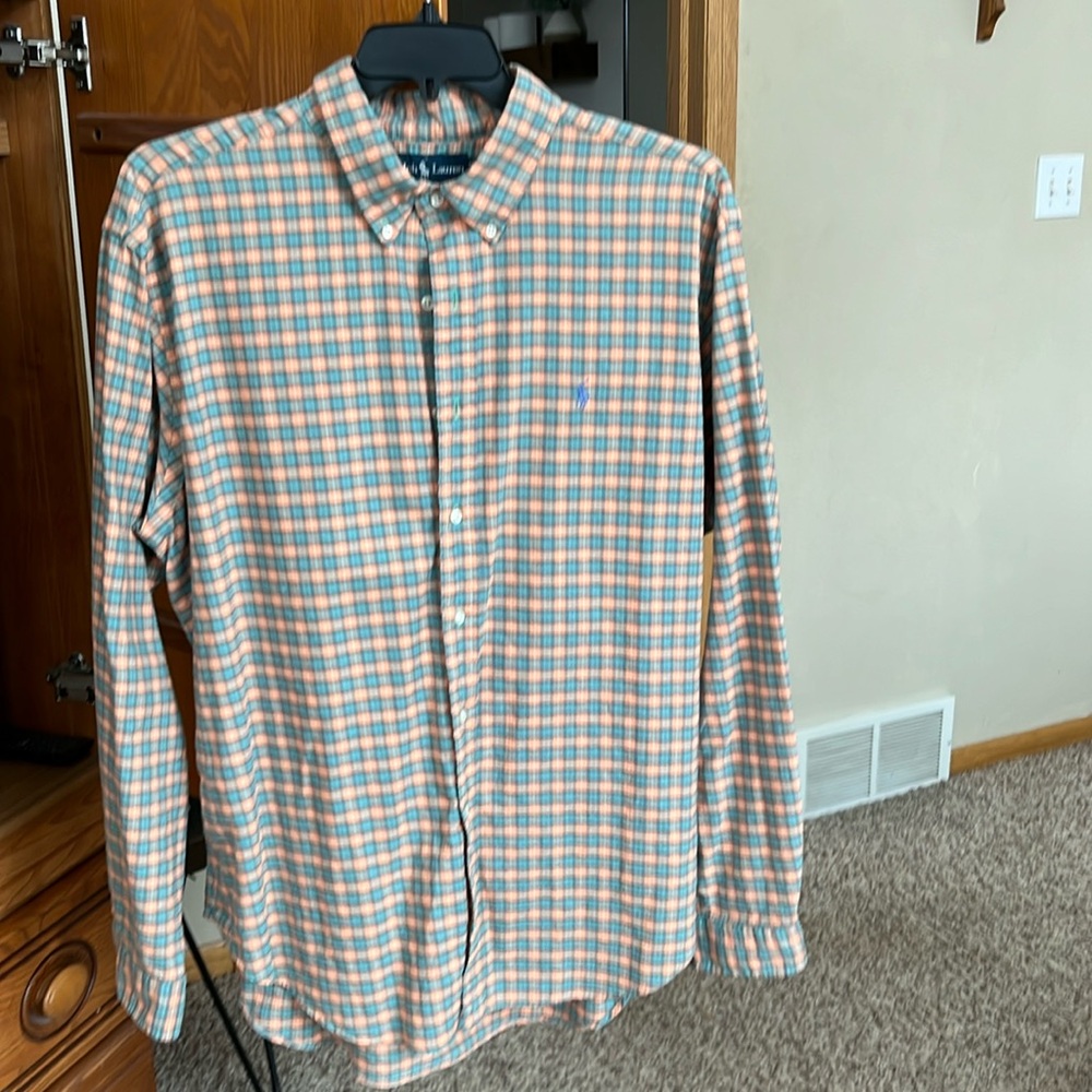 Men’s Ralph Lauren Polo plaid classic fit button down shirt. Classic fit XXL.